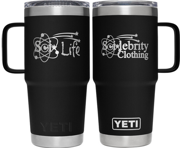 YETI Sci*lebrity - Sci*Life - 20 OZ RAMBLER TRAVEL MUG WITH STRONGHOLD –  Scilebrity Clothing LLC