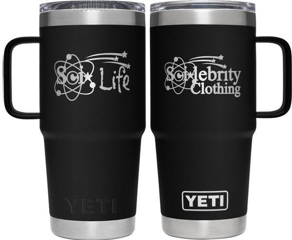 STRAYER YETI RAMBLER 20 OZ TRAVEL MUG WITH STRONGHOLD LID - BLACK